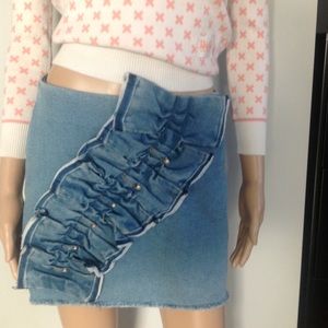 Zara new denim blue skirt small mini
